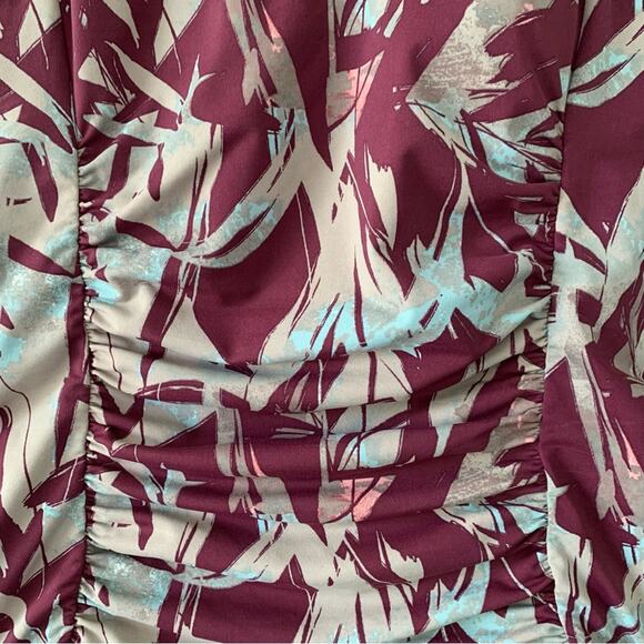 Garnet Hill Women's 3-Piece Tankini Bikini Swimsuit in Claret Shadow Purple - Picture 14 of 16